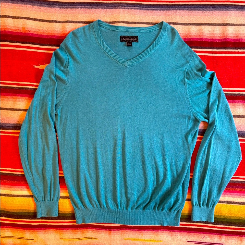 KENNETH ROBERTS PLATINUM men’s silk blend sweater sz M